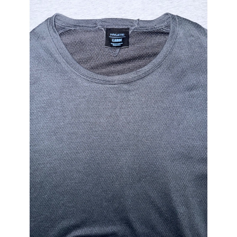 Hylete Mens Athletic Fit Black Long Sleeve Fall/Winter Training Shirt Size Large